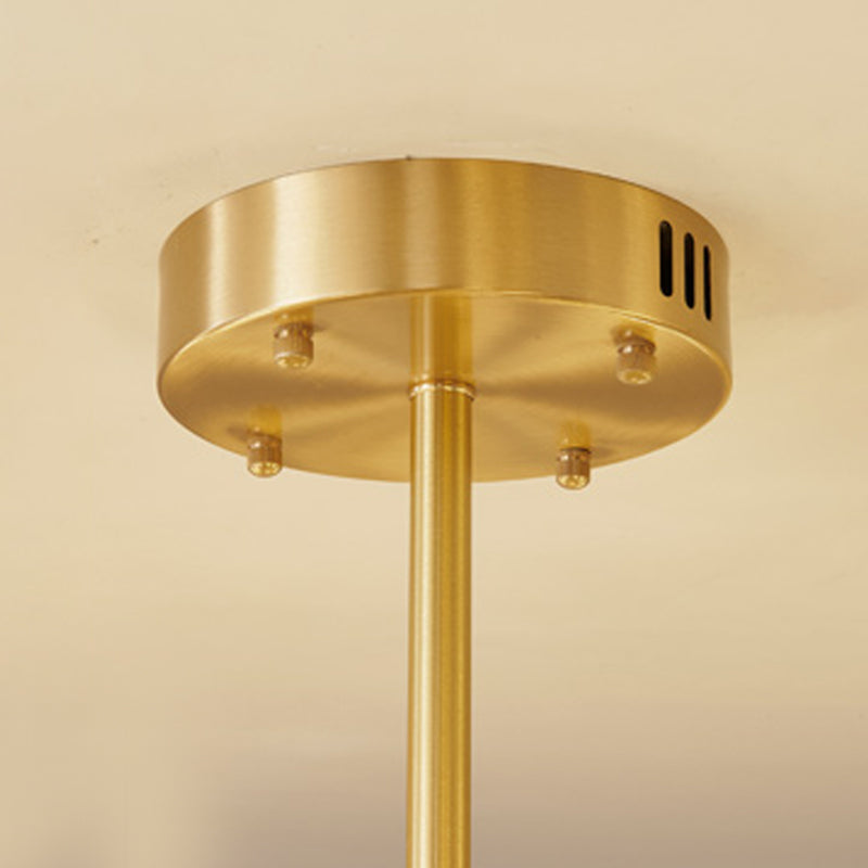 Glass Pendant Light Global Contemporary Gold Hanging Light for Living Room