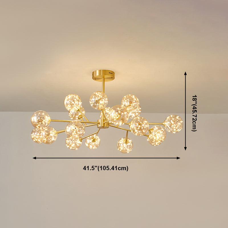 Glass Pendant Light Global Contemporary Gold Hanging Light for Living Room