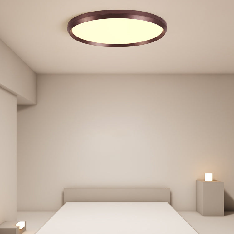 Modern Concise LED Ceiling Fixture Aluminium Circular Flush Mount with Acrylic Shade