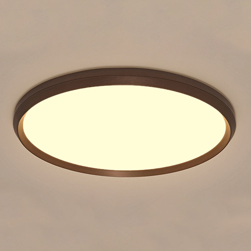 Modern Concise LED Ceiling Fixture Aluminium Circular Flush Mount with Acrylic Shade