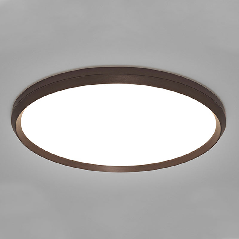Plafonnier LED concis et moderne, montage circulaire en aluminium avec abat-jour en acrylique