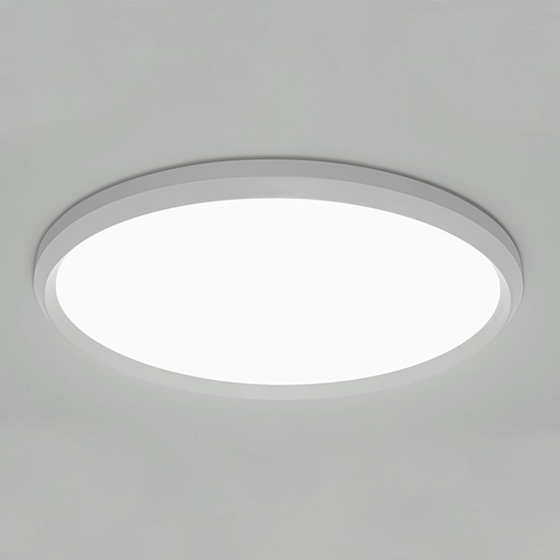 Plafonnier LED concis et moderne, montage circulaire en aluminium avec abat-jour en acrylique