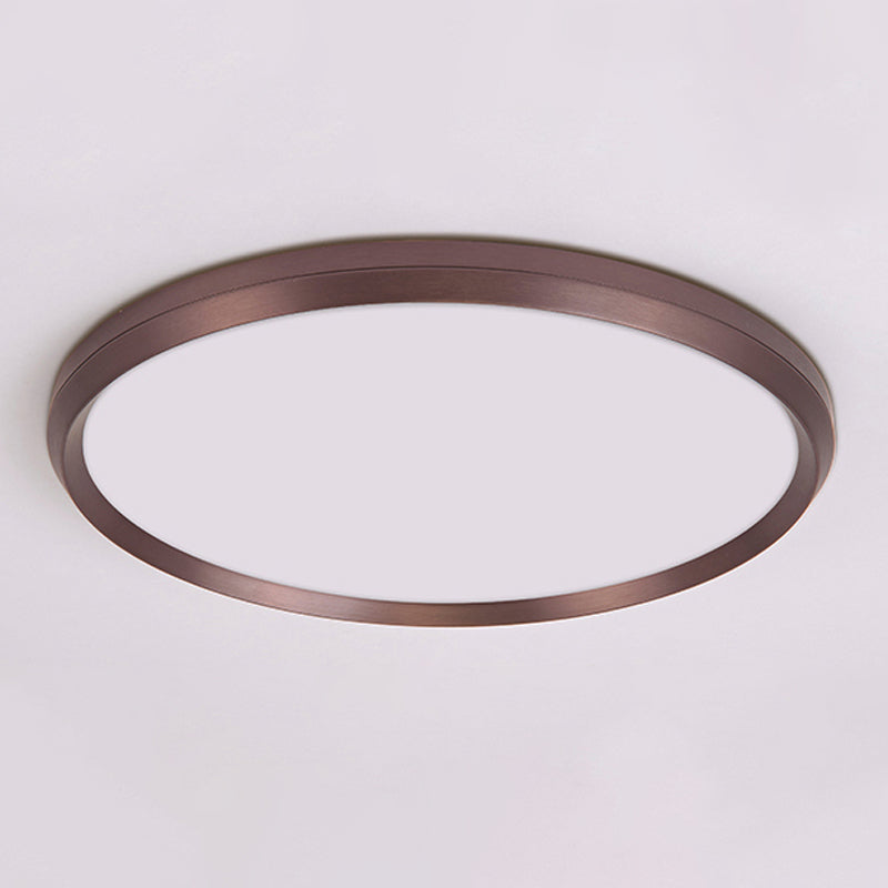 Modern Concise LED Ceiling Fixture Aluminium Circular Flush Mount with Acrylic Shade