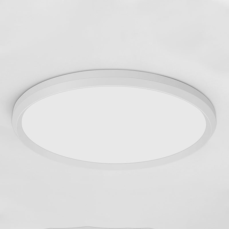 Plafonnier LED concis et moderne, montage circulaire en aluminium avec abat-jour en acrylique