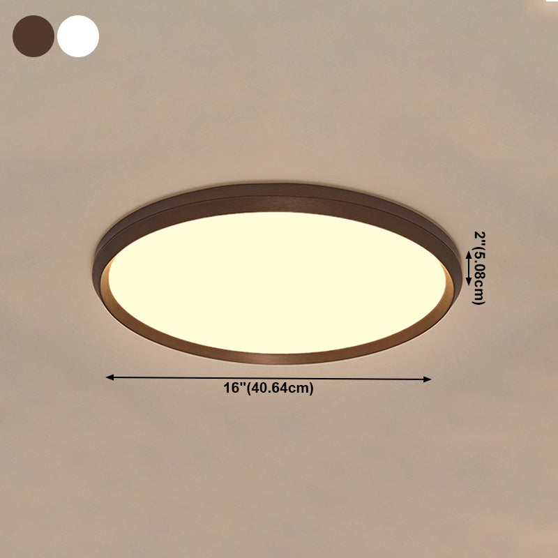 Plafonnier LED concis et moderne, montage circulaire en aluminium avec abat-jour en acrylique