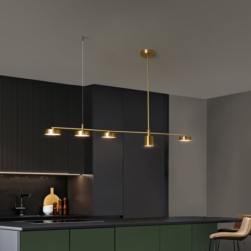 Zylinder Anhänger Leuchten zeitgenössische Metallkücheninselbeleuchtung