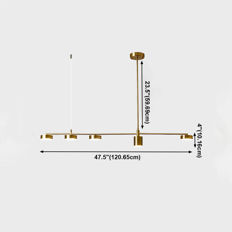 Zylinder Anhänger Leuchten zeitgenössische Metallkücheninselbeleuchtung