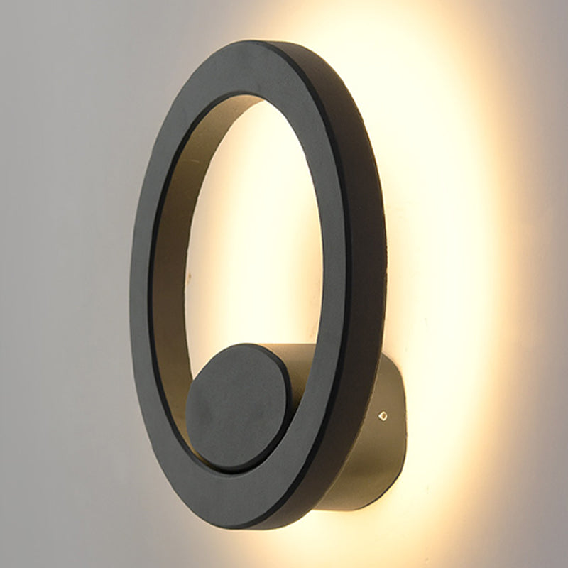 Geometrische Form Metallwandbeleuchtung moderner Stil Einleichter Wandhalterung in Schwarz