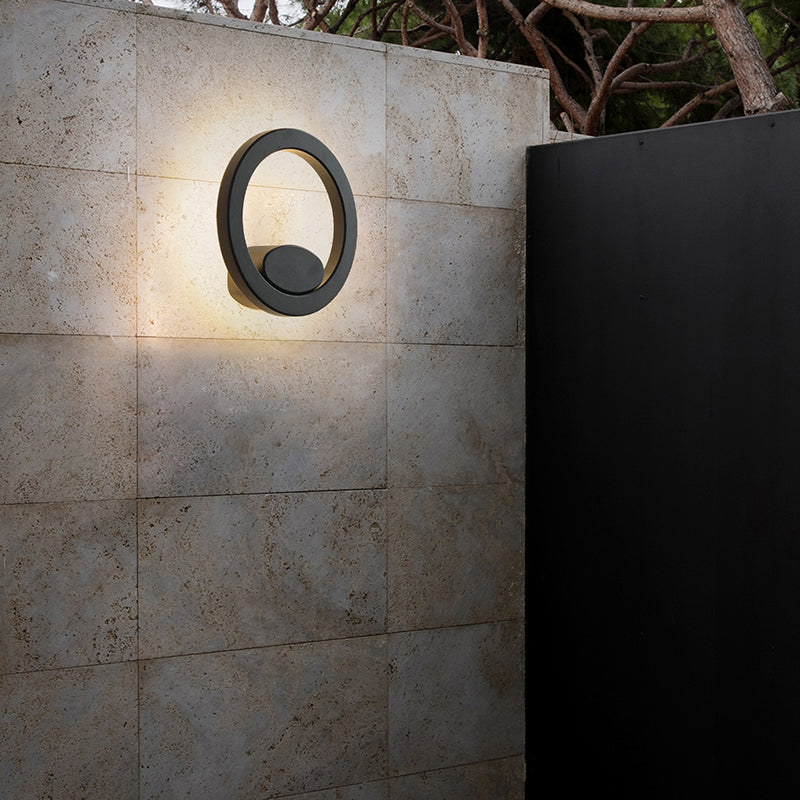 Geometrische Form Metallwandbeleuchtung moderner Stil Einleichter Wandhalterung in Schwarz