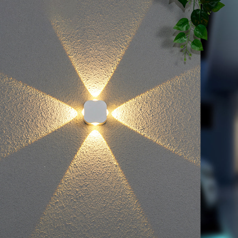 Square Shape Metal Wall Lighting Modern Style Multi Lights Wall Mounted Lighting