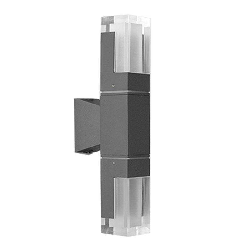 Quadratische Form Metallwandbeleuchtung moderne Multi -Leuchten -Wandmontagebeleuchtung in Schwarz