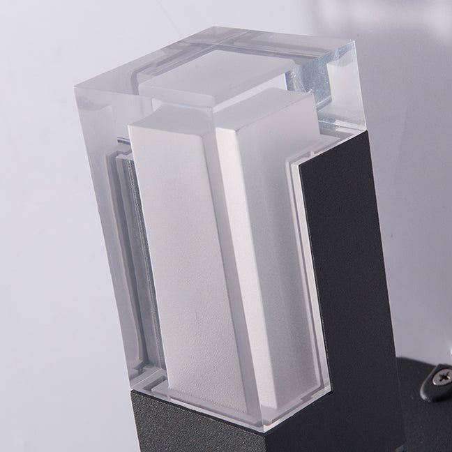 Quadratische Form Metallwandbeleuchtung moderne Multi -Leuchten -Wandmontagebeleuchtung in Schwarz