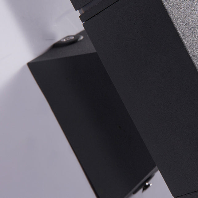 Quadratische Form Metallwandbeleuchtung moderne Multi -Leuchten -Wandmontagebeleuchtung in Schwarz