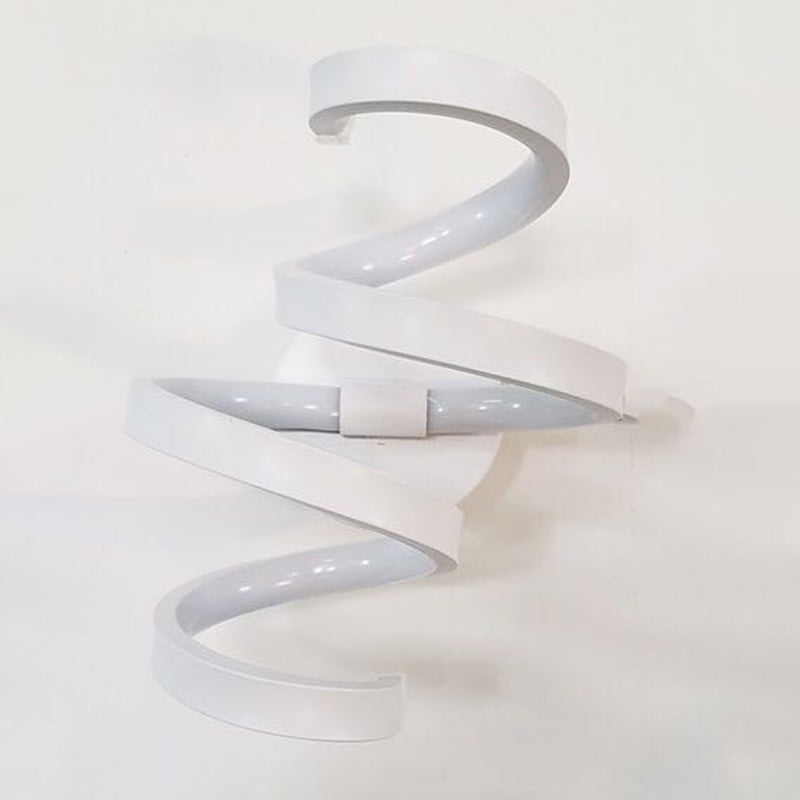 Lámpara de pared espiral de estilo moderno 1 accesorios de iluminación de pared de luz en acabado blanco