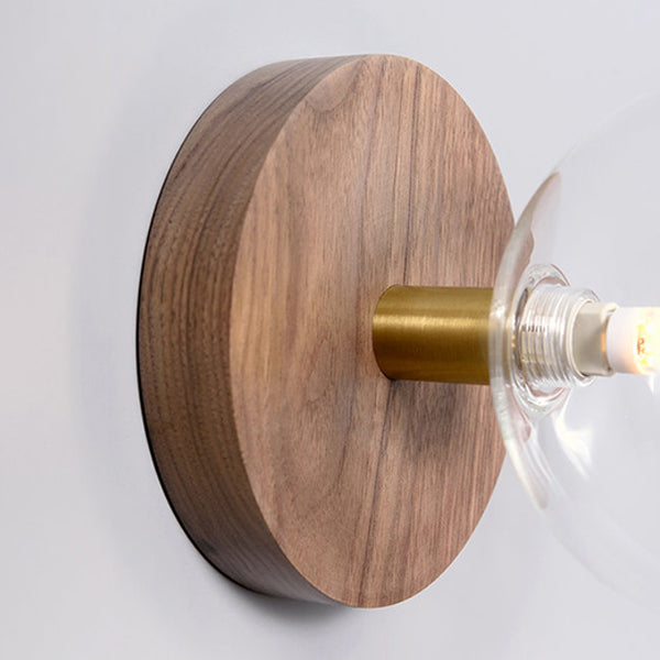 Moderne Stil Globus Wandlampen Holz 1 Lichtwandbeleuchtung Armaturen