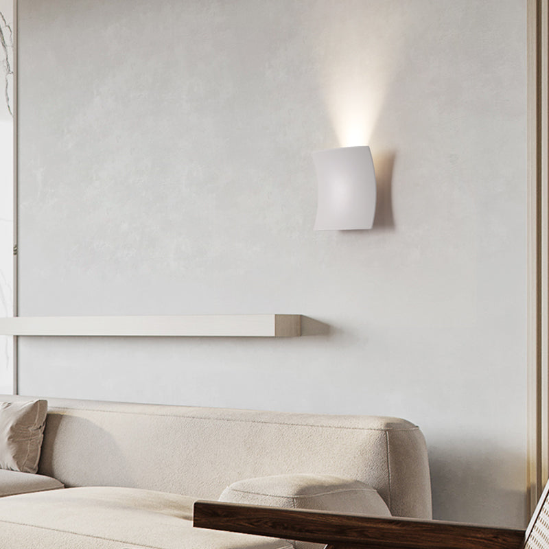 1 leichte Metallwand Licht moderner Stil quadratischer Form Wandhalterung Leuchte in Weiß