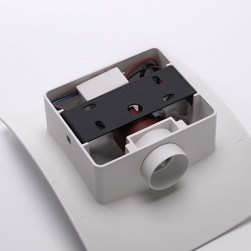 1 leichte Metallwand Licht moderner Stil quadratischer Form Wandhalterung Leuchte in Weiß