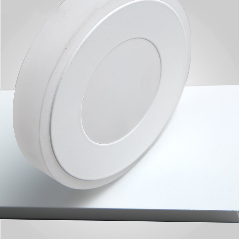 Round Shape Metal Wall Lighting Modern Multi Lights Mirror Wall Mounted Lighting in White