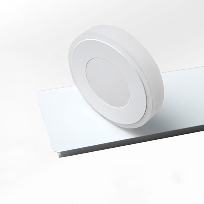 Round Shape Metal Wall Lighting Modern Multi Lights Mirror Wall Mounted Lighting in White