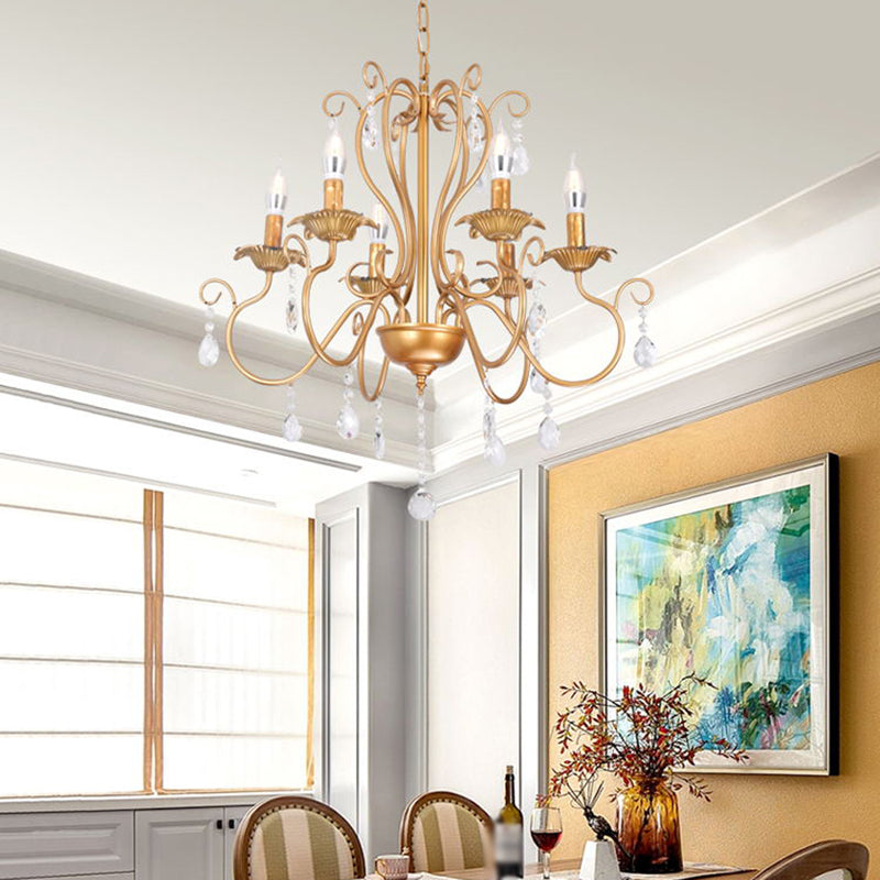 Wrought Iron Pendant Light Sputnik Contemporary Pendant Light for Living Room