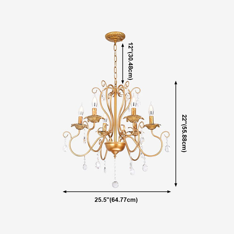 Wrought Iron Pendant Light Sputnik Contemporary Pendant Light for Living Room