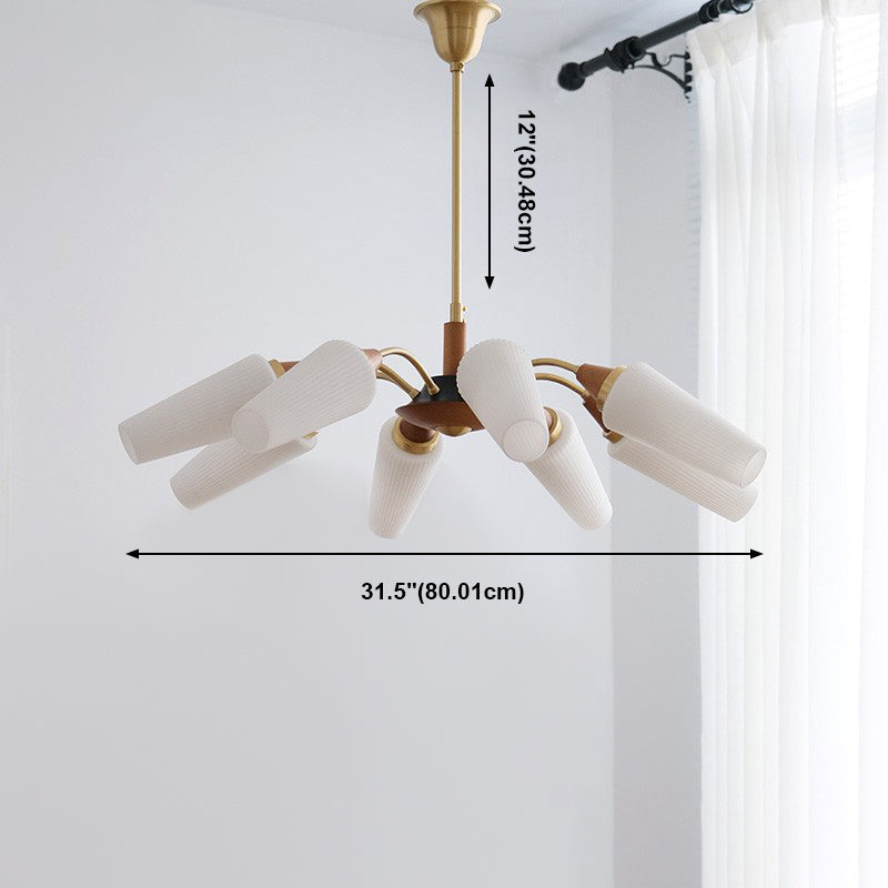 Luci del lampadario in vetro di rame Light a sospensione moderna nordica per soggiorno