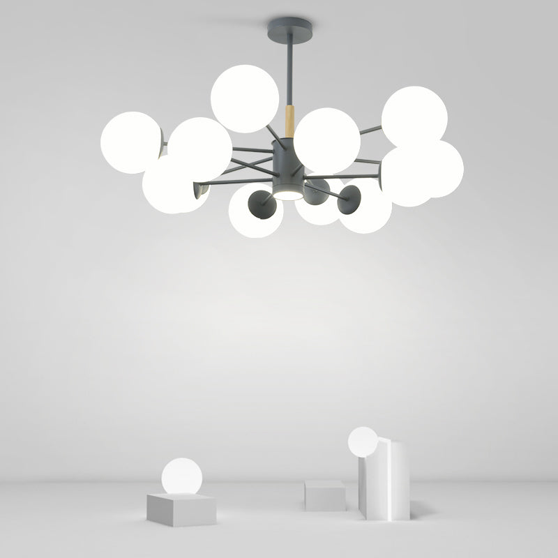 Modern Metal Hanging Light Fixtures Spherical Chandelier for Living Room