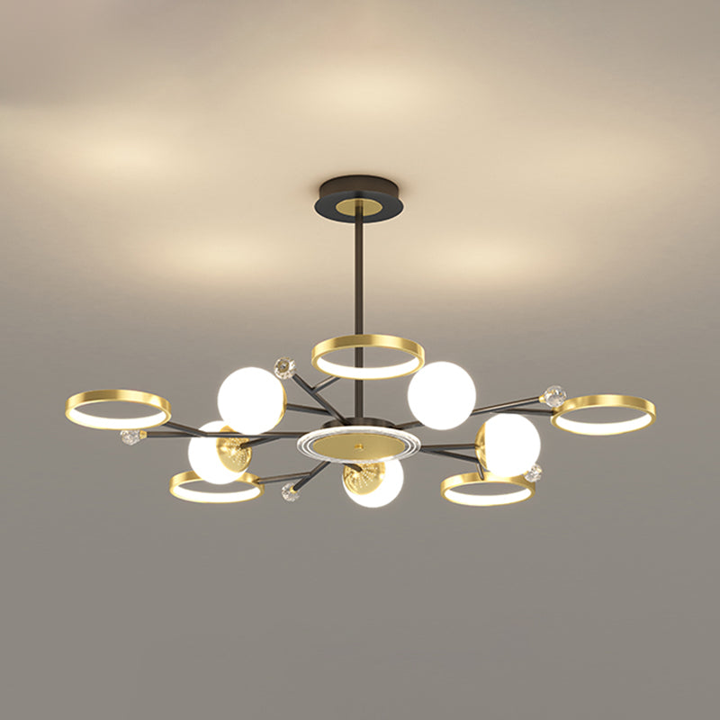 Black and Gold Hanging Pendant Lights Contemporary Glass Hanging Lamps