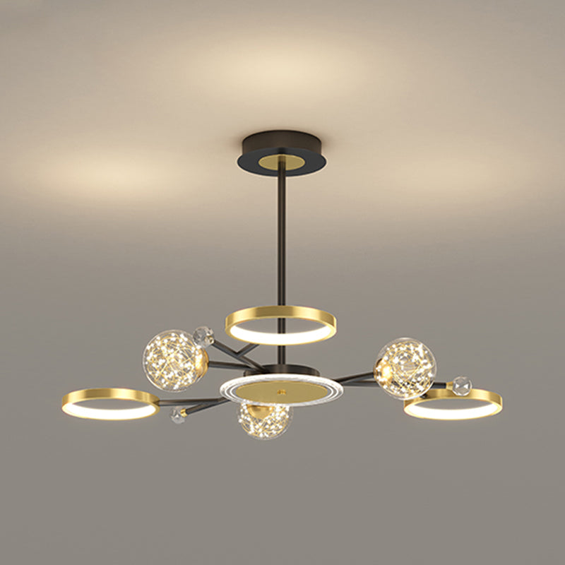 Black and Gold Hanging Pendant Lights Contemporary Glass Hanging Lamps