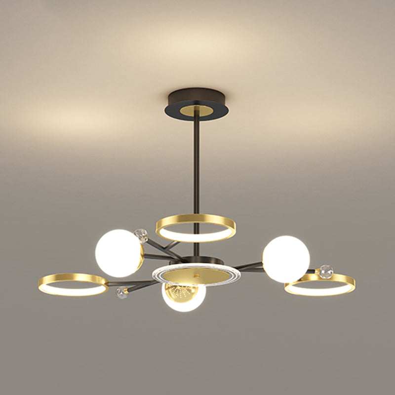 Black and Gold Hanging Pendant Lights Contemporary Glass Hanging Lamps