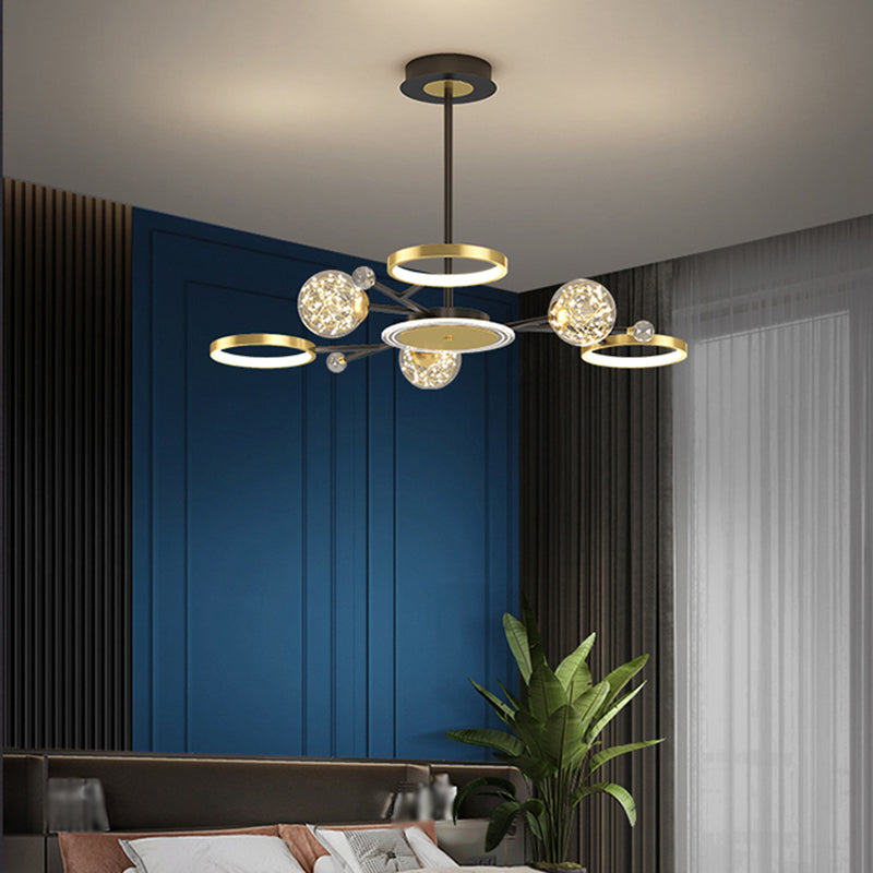 Black and Gold Hanging Pendant Lights Contemporary Glass Hanging Lamps