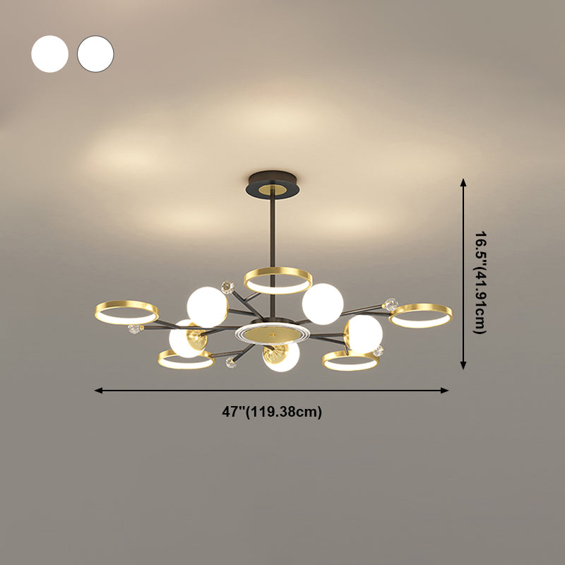 Black and Gold Hanging Pendant Lights Contemporary Glass Hanging Lamps