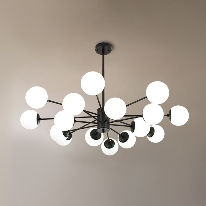 Luci a sospensione moderna sospesa soggiorno lampade in vetro in nero