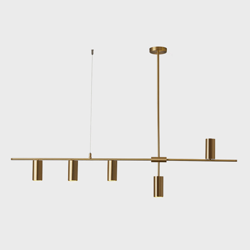 Cylinder Island Pendant Lights Contemporary Kitchen Island Lighting with Metal Shade