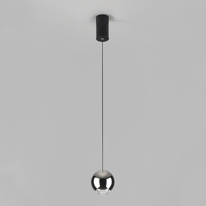 Modern Style Spherical Shape Hanging Light Metal 1 Light Pendant Lamp for Bedroom