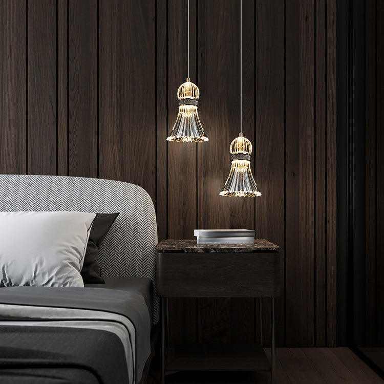 Acrylic Down Lighting Pendant Contemporary Badminton Hanging Light for Bedroom