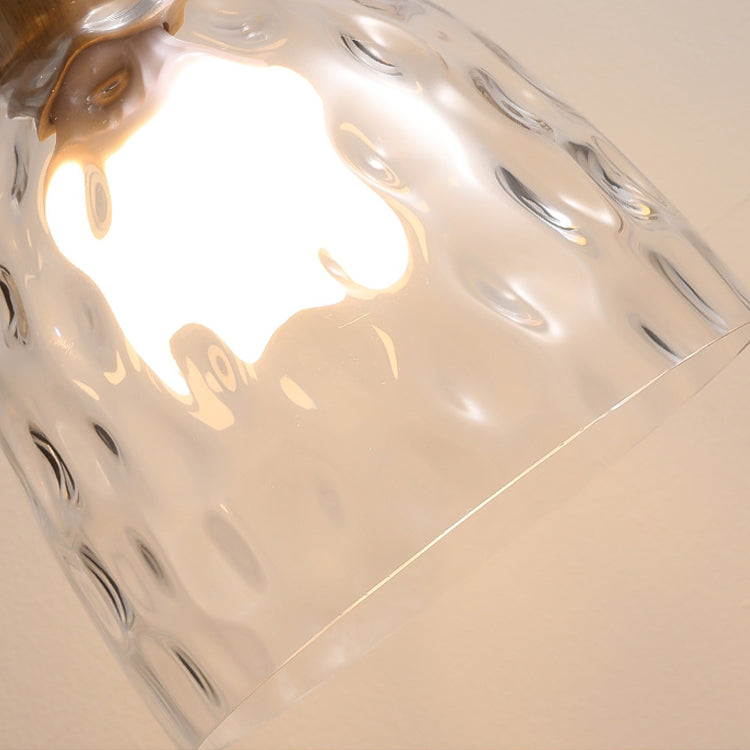 Lampe de suspension noire en verre d'ondulation dans un style artistique moderne en fer forgé