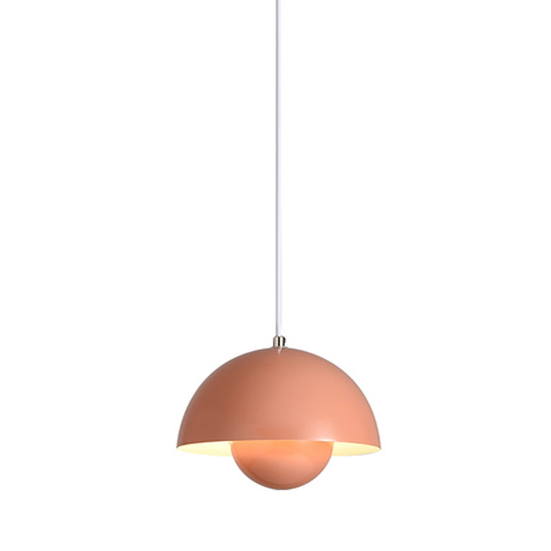 Modern Nordic Geometric Pendant Light Wrought Iron Macaron Hanging Lamp for Interior Spaces