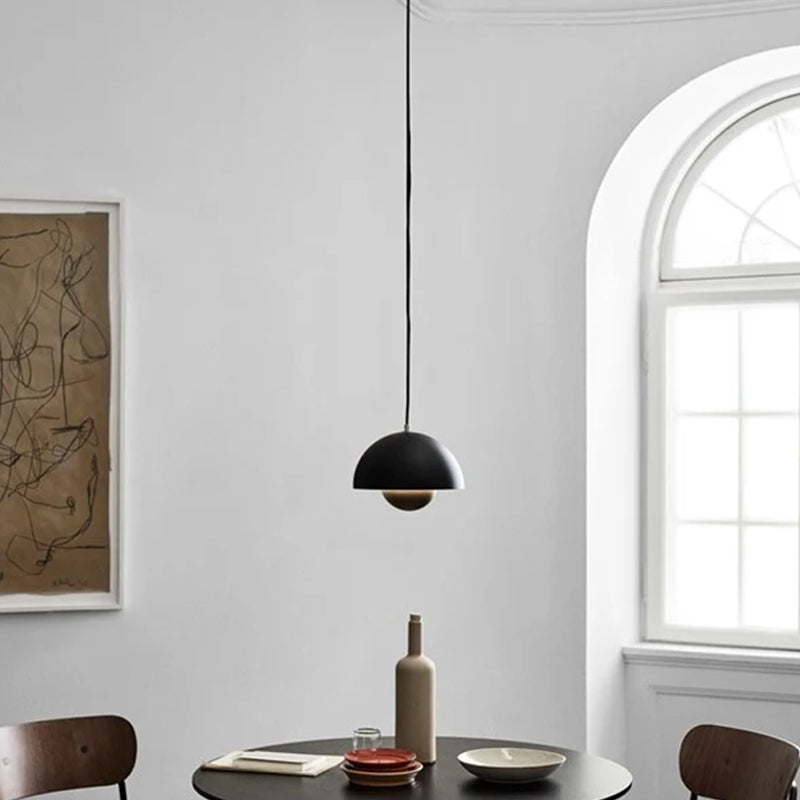 Modern Nordic Geometric Pendant Light Wrought Iron Macaron Hanging Lamp for Interior Spaces