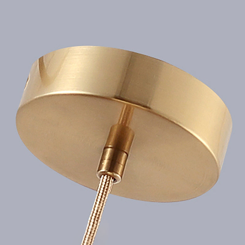 Lampe suspendue en bronze en acrylique dans un style artistique moderne électroplate Copper Globe Pendant Light