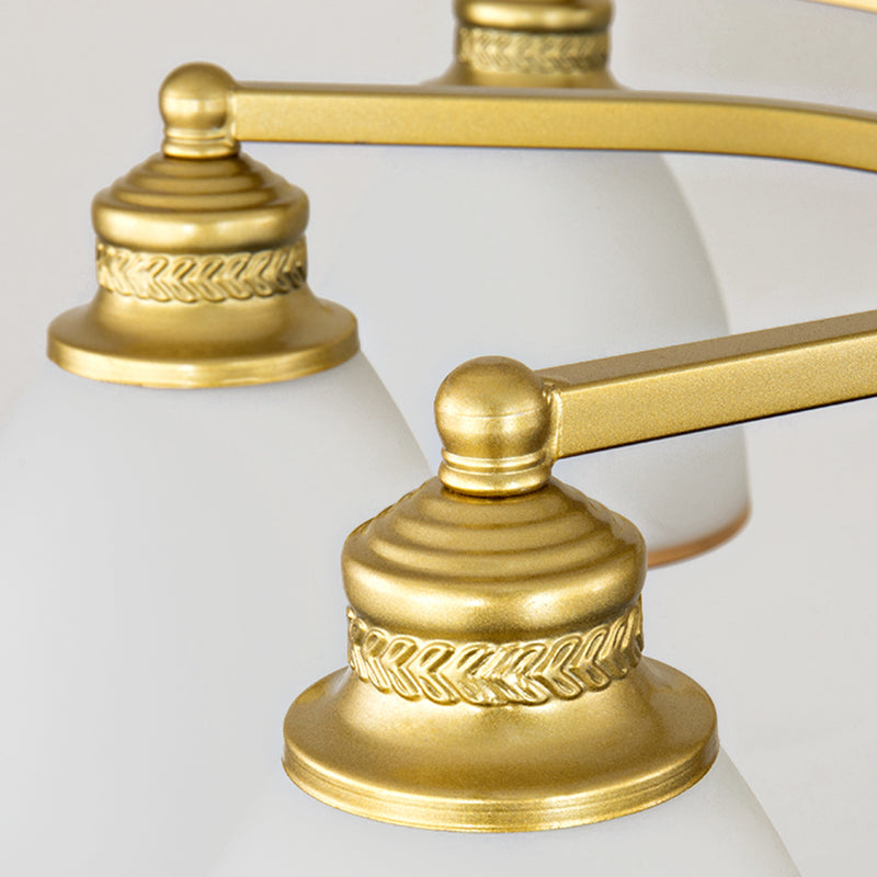 Gold Metal Chandelier Light Fixtures Traditional Multi-Head Hanging Pendant Lamps for Living Room