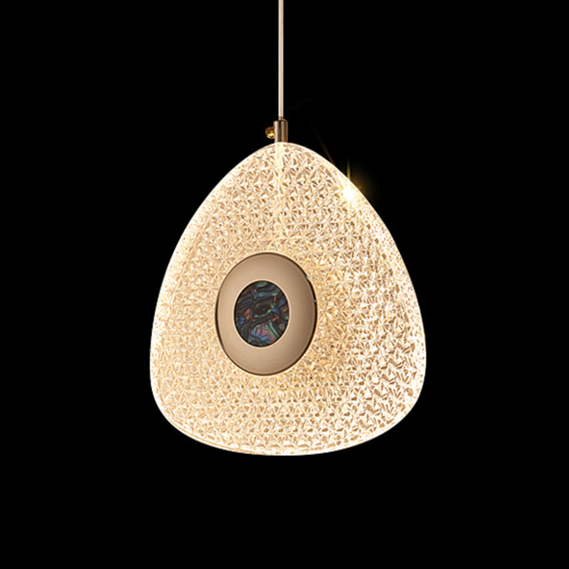 Luminaires suspendus en or lampe de suspension simplicité avec une teinte acrylique claire