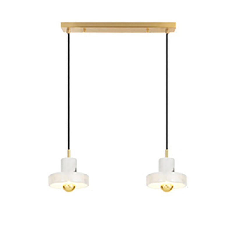 Faut de goutte en forme de grange en marbre Minimaliste d'éclairage en suspension blanc