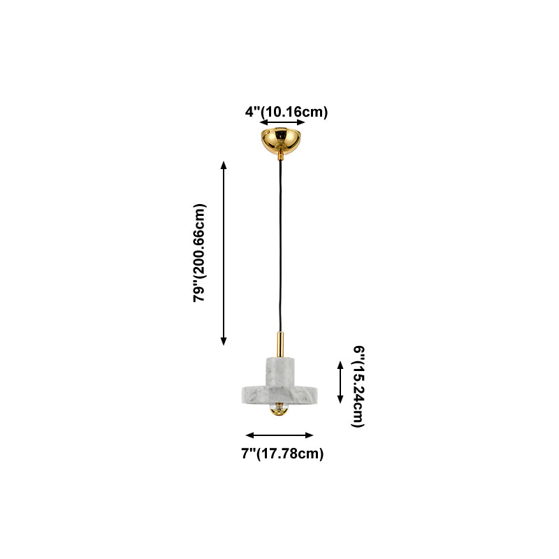 Faut de goutte en forme de grange en marbre Minimaliste d'éclairage en suspension blanc