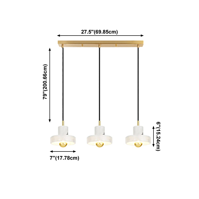 Faut de goutte en forme de grange en marbre Minimaliste d'éclairage en suspension blanc