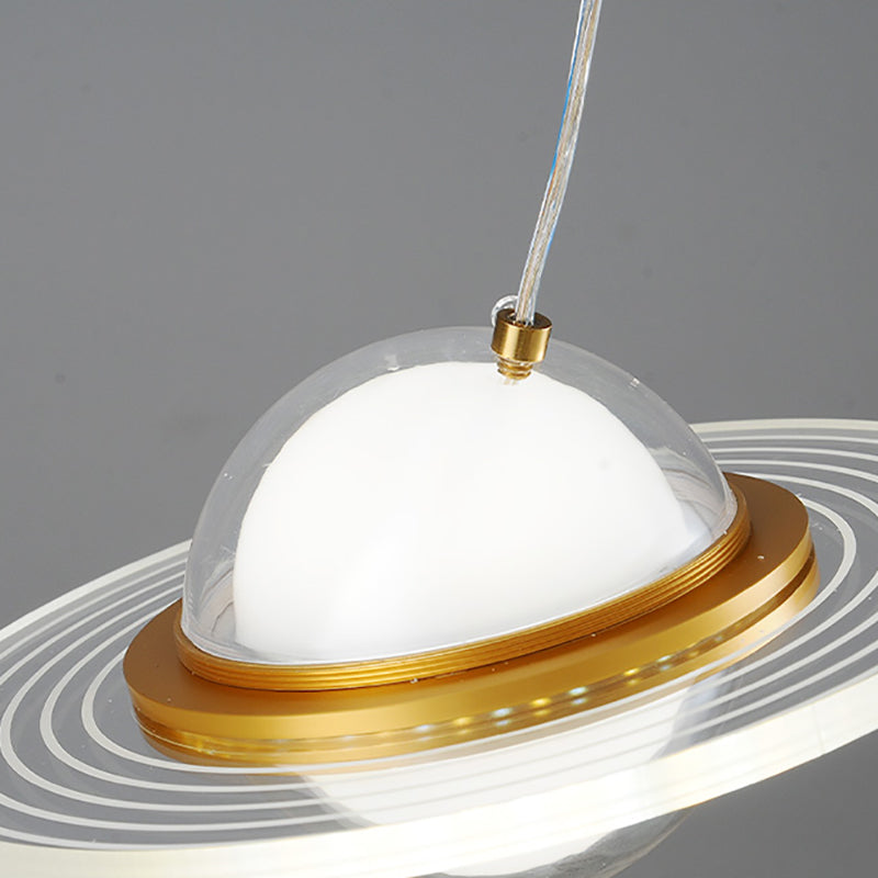 Pendentif à LED de chevet lampe à petite goutte à petite goutte avec une teinte acrylique globe