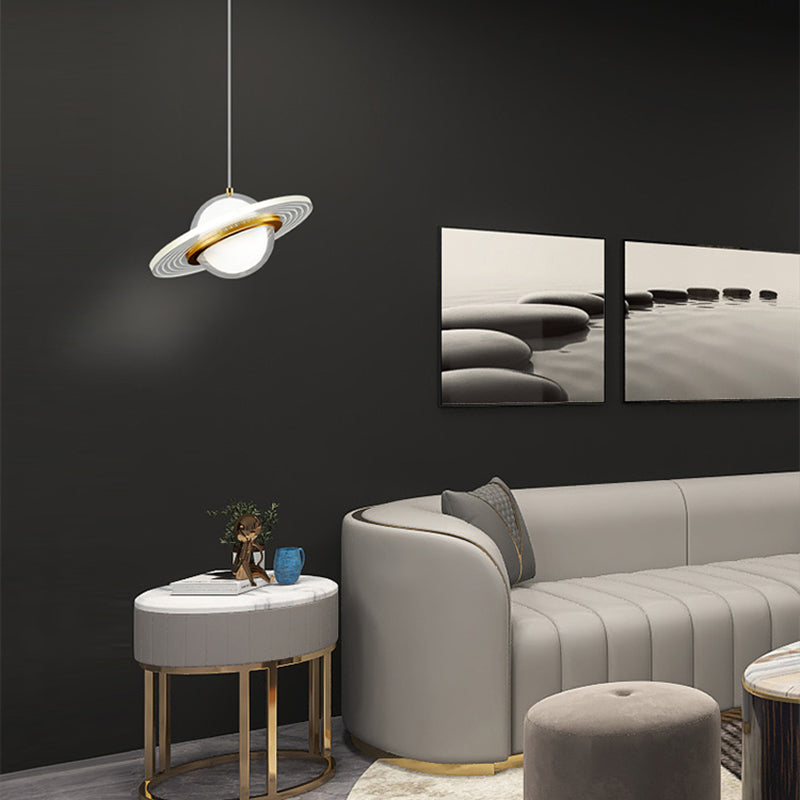 Pendentif à LED de chevet lampe à petite goutte à petite goutte avec une teinte acrylique globe