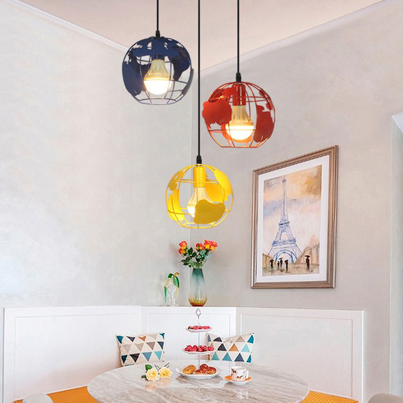 Macaron de suspension du globe Macaron 3 lumières suspendues pour salle à manger