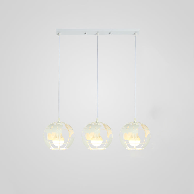 Macaron de suspension du globe Macaron 3 lumières suspendues pour salle à manger