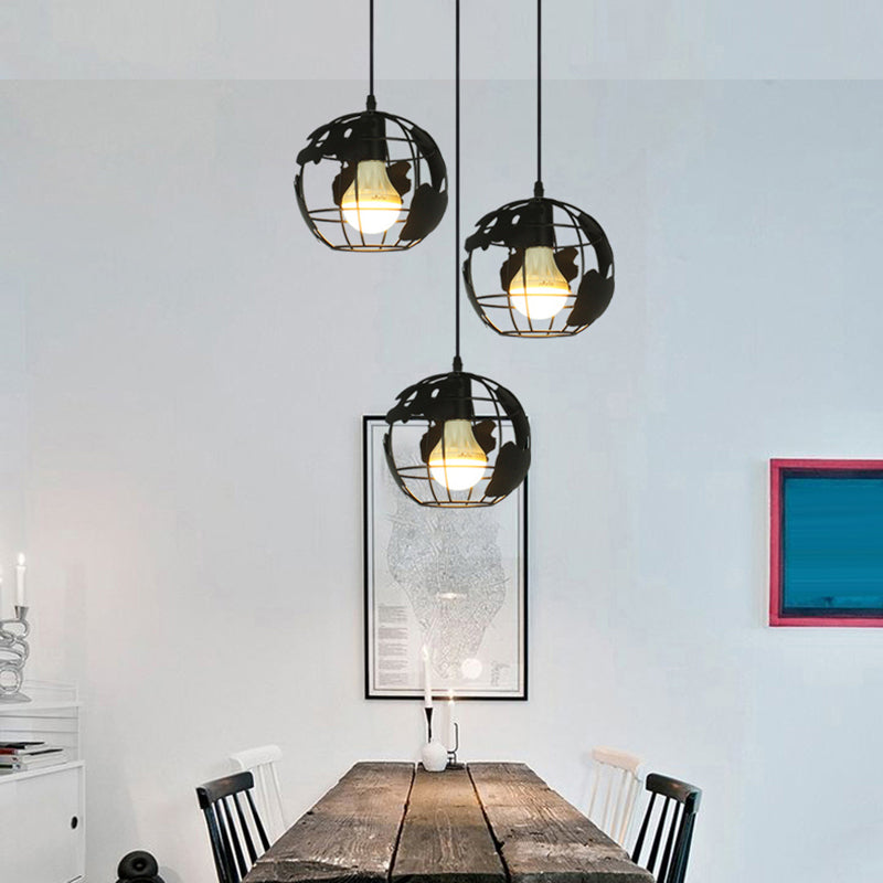 Macaron de suspension du globe Macaron 3 lumières suspendues pour salle à manger